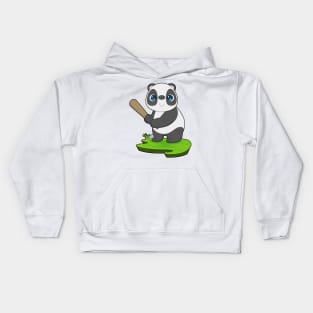 Panda Baseball Baseball bat Kids Hoodie